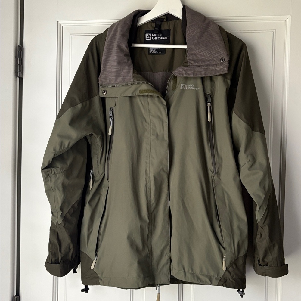 Red Ledge Outdoor Jacket Medium Olive Green T-Core LX Technical Hiking 2308